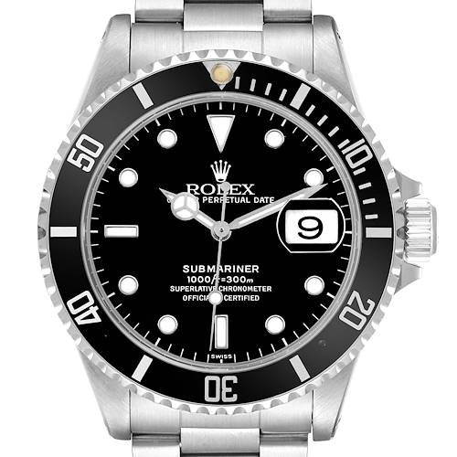 Photo of Rolex Submariner Date Black Dial Steel Mens Watch 16610