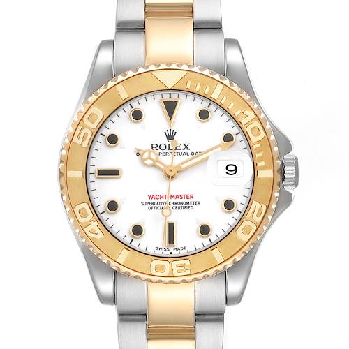 Photo of Rolex Yachtmaster Midsize Steel Yellow Gold Mens Watch 168623 Box Papers