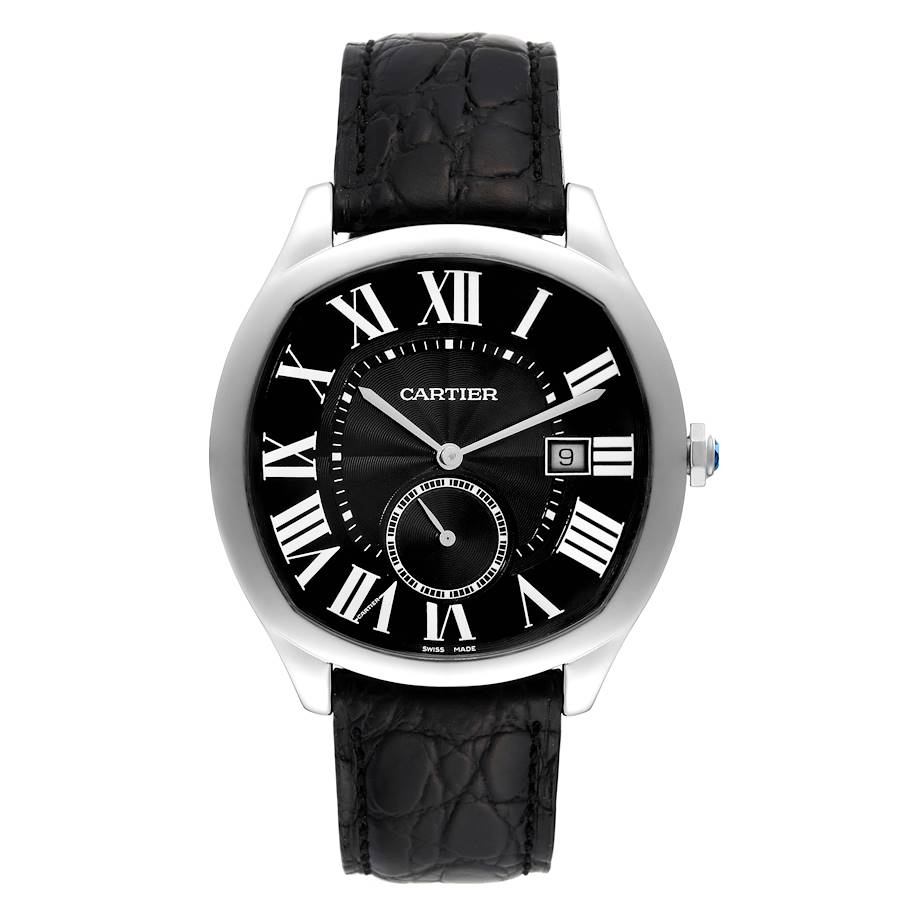 Cartier Drive de Cartier Black Dial Steel Mens Watch WSNM0009 ...