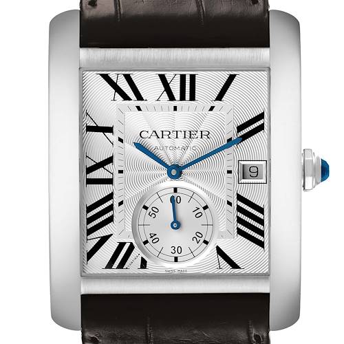 Photo of Cartier Tank MC Steel Silver Dial Mens Watch W5330003