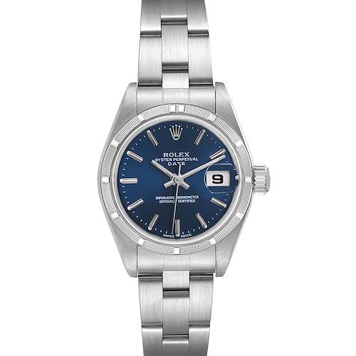 Photo of Rolex Date 26 Blue Dial Stainless Steel Ladies Watch 79190