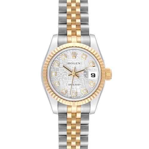 Photo of Rolex Datejust 26 Steel Yellow Gold Anniversary Diamond Dial Ladies Watch 179173