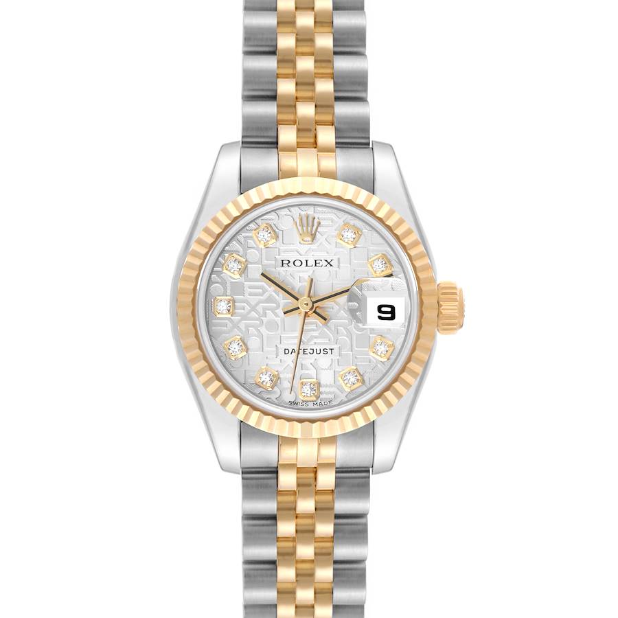 Rolex Datejust 26 Steel Yellow Gold Anniversary Diamond Dial Ladies Watch 179173 SwissWatchExpo