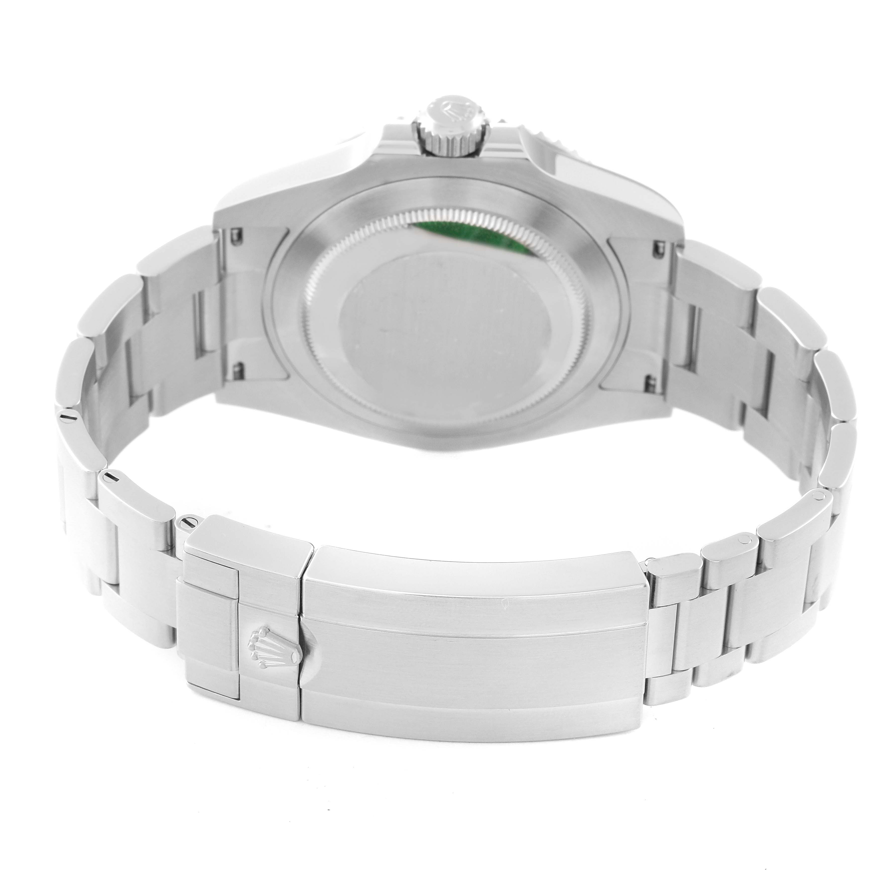 The image shows the back view of a Rolex Submariner 126610LN Men's Stainless Steel Black Dial 126610LN Men's Stainless Steel Black Dial watch, showcasing the case back, bracelet, and clasp.