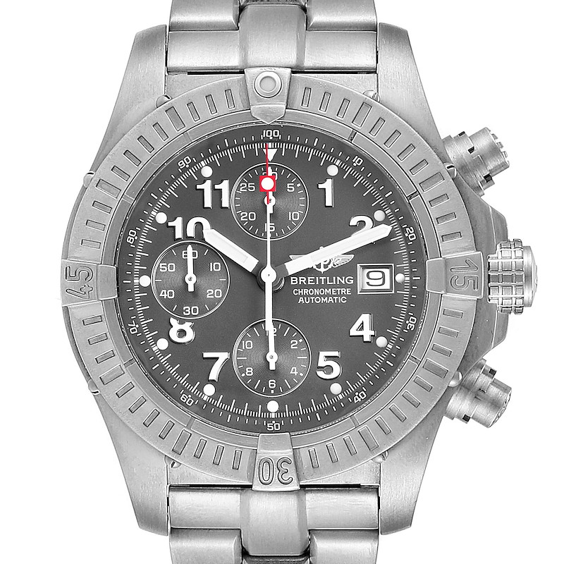 Breitling Aeromarine Avenger Chronograph Titanium Mens Watch E13360 SwissWatchExpo