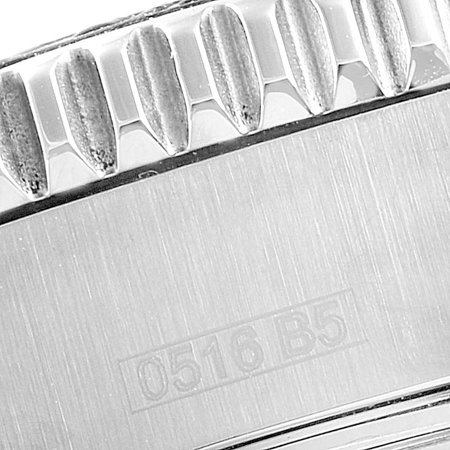 The image shows a close-up view of the bezel and the serial number on the side case of a Breitling Superocean A17391 Men's Stainless Steel Black Dial A17391 Men's Stainless Steel Black Dial watch.