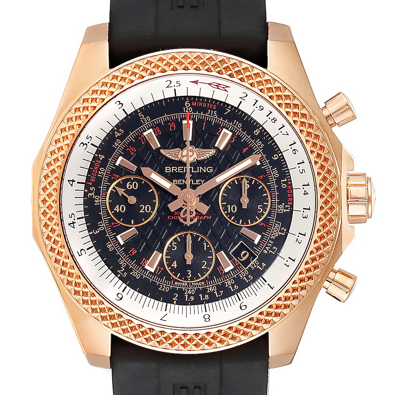 Breitling Bentley B06 Rose Gold Black Dial Mens Watch RB0612 Box Papers SwissWatchExpo