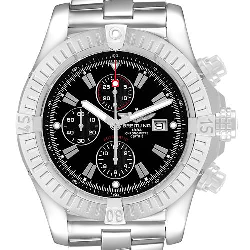 Photo of Breitling Super Avenger Black Dial Chronograph Steel Mens Watch A13370