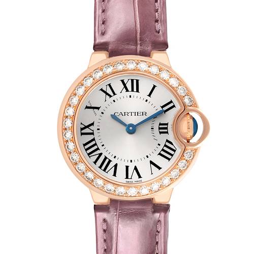 Photo of Cartier Ballon Bleu 28 Rose Gold Diamond Ladies Watch WE900251