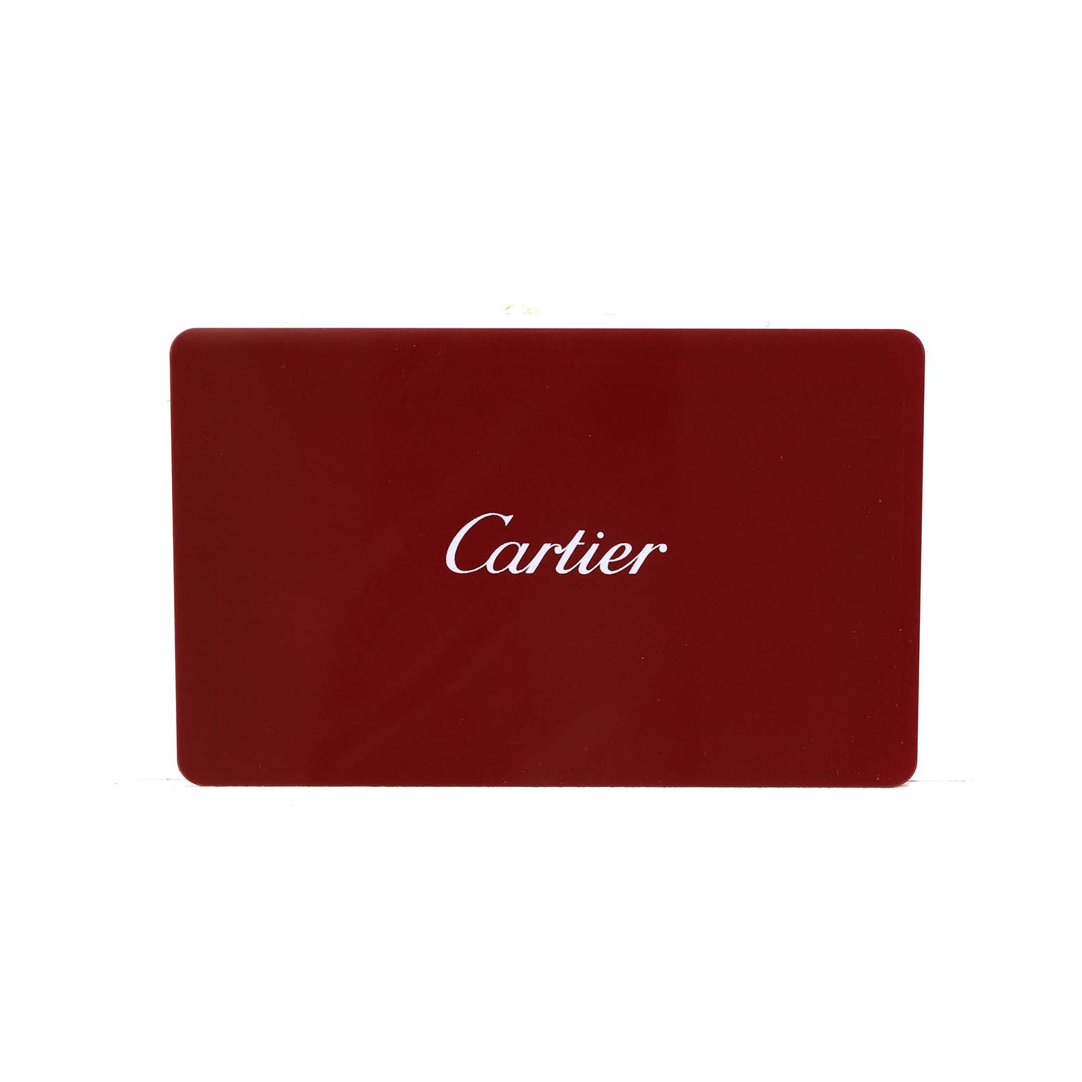 This shows a Cartier branded card, likely a certificate or warranty, typically accompanying the Ballon Bleu model watch.