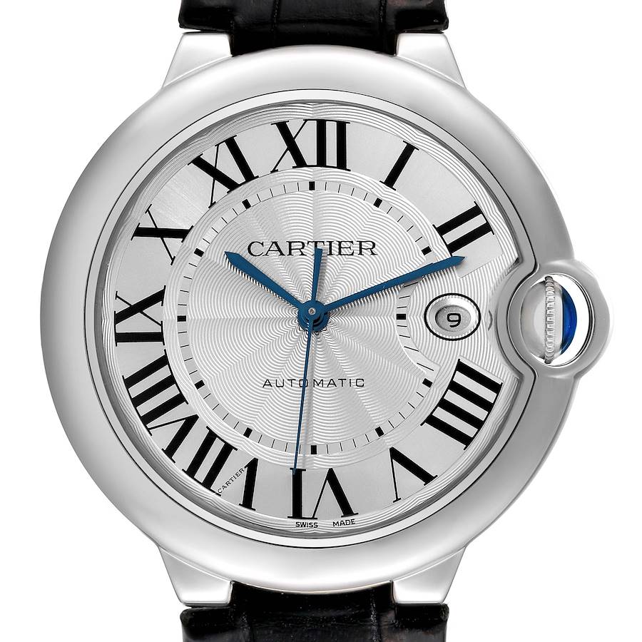 Cartier Ballon Bleu Mens Stainless Steel Automatic Mens Watch W69016Z4 Box Papers SwissWatchExpo