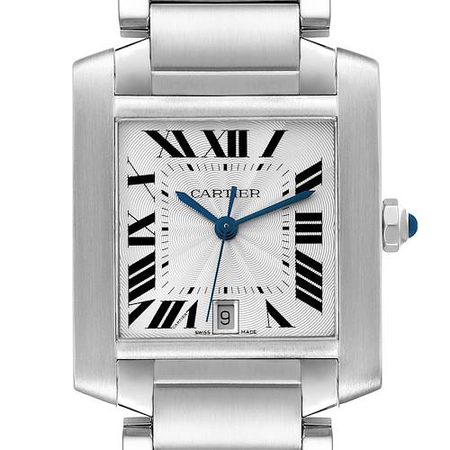 Photo of Cartier Tank Francaise Large Automatic Steel Mens Watch W51002Q3 Box Papers