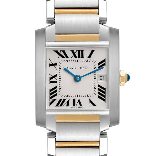 Photo of Cartier Tank Francaise Midsize Steel Yellow Gold Ladies Watch W51012Q4