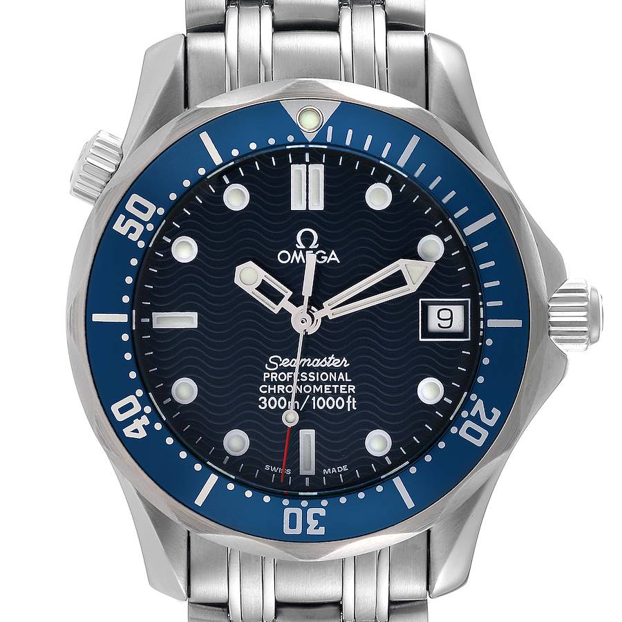 Omega Seamaster Midsize 36mm Blue Dial Steel Mens Watch 2551.80.00 Box Card SwissWatchExpo