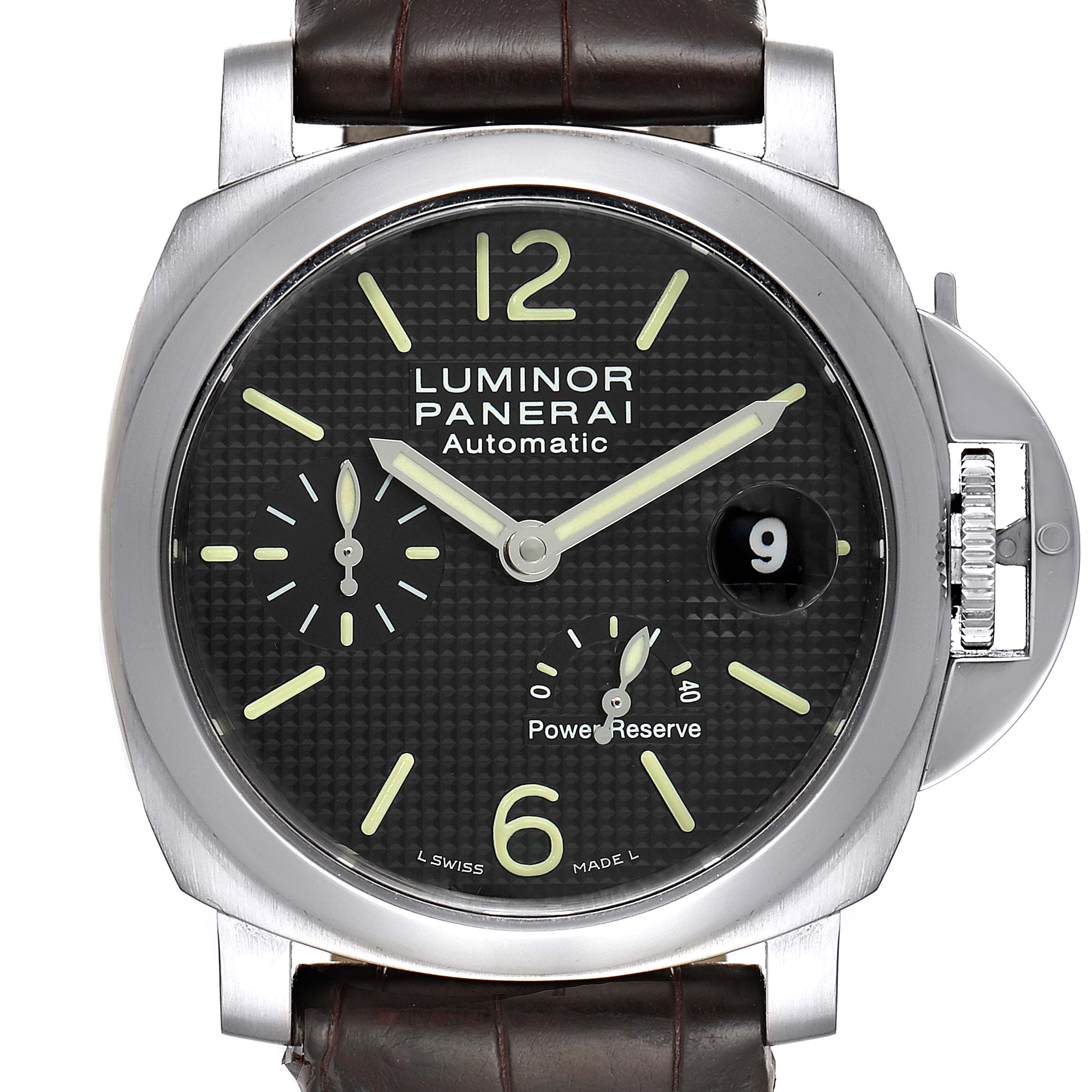 Panerai Luminor Power Reserve 40mm Steel Mens Watch PAM00241 Box Papers ...