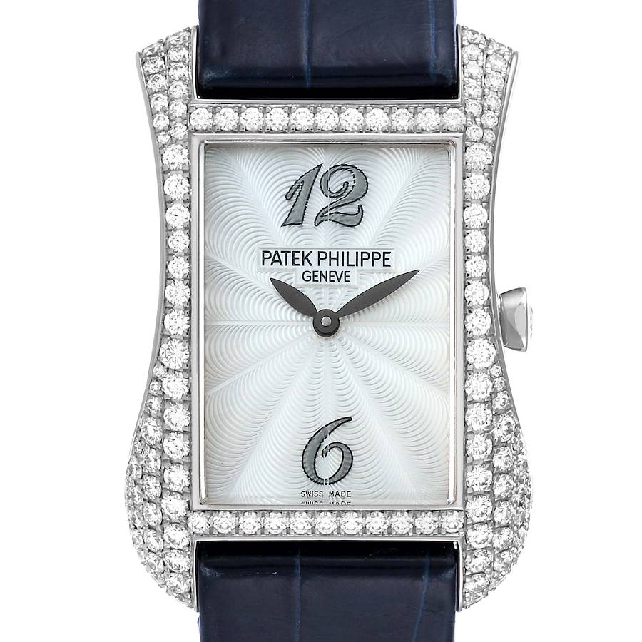 Patek Philippe Gondolo White Gold Mother of Pearl Diamond Ladies Watch 4972G SwissWatchExpo