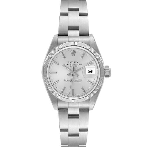 Photo of Rolex Date Silver Dial Oyster Bracelet Steel Ladies Watch 79190