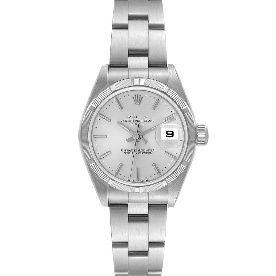 Rolex Date Silver Dial Oyster Bracelet Steel Ladies Watch 79190 SwissWatchExpo