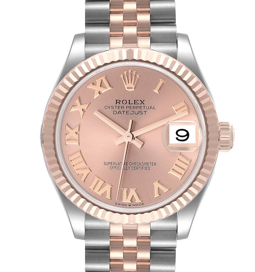 Rolex Datejust 31 Midsize Steel Rose Gold Rose Dial Ladies Watch 278271 SwissWatchExpo