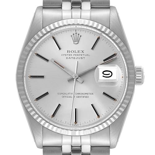 Photo of NOT FOR SALE Rolex Datejust Steel White Gold Silver Dial Vintage Mens Watch 16014 PARTIAL PAYMENT