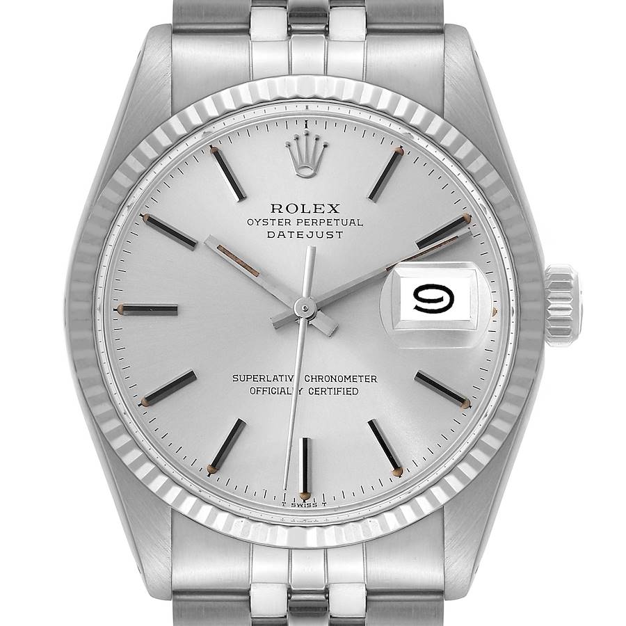 NOT FOR SALE Rolex Datejust Steel White Gold Silver Dial Vintage Mens Watch 16014 PARTIAL PAYMENT SwissWatchExpo