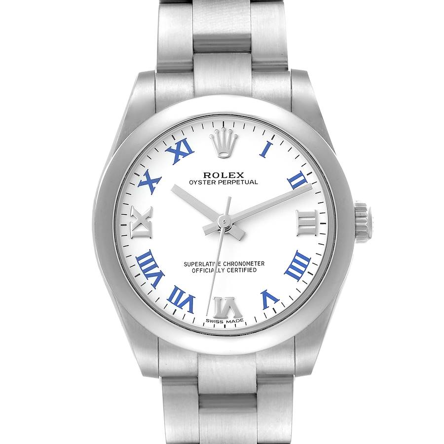 Rolex Oyster Perpetual 31mm Midsize White Dial Ladies Watch 177200 SwissWatchExpo