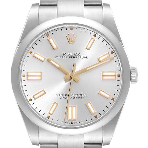 Photo of Rolex Oyster Perpetual 41 Silver Dial Steel Mens Watch 124300