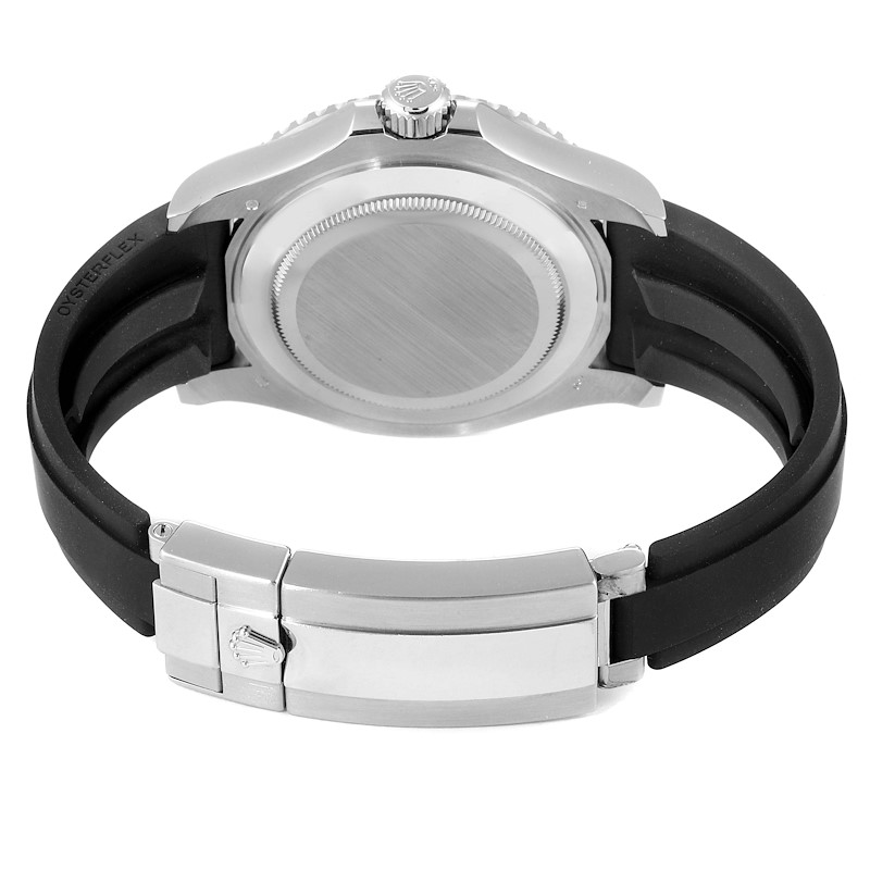 white gold yacht master rubber strap