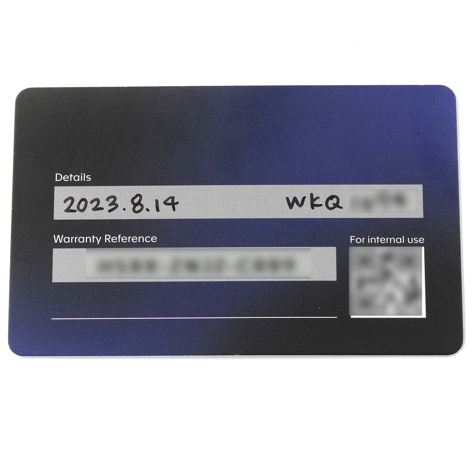 This is a warranty card for a Tag Heuer Carrera CV2A84.FC6394 Men's Titanium Black Dial CV2A84.FC6394 Men's Titanium Black Dial watch, showing a purchase date and warranty reference.