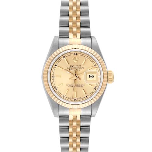 Photo of Rolex Datejust Champagne Dial Steel Yellow Gold Ladies Watch 69173