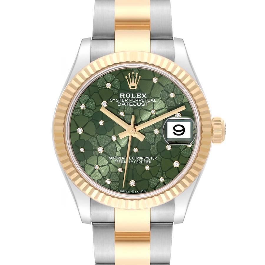 Rolex Datejust Midsize Steel Yellow Gold Diamond Dial Ladies Watch 278273 Box Card SwissWatchExpo