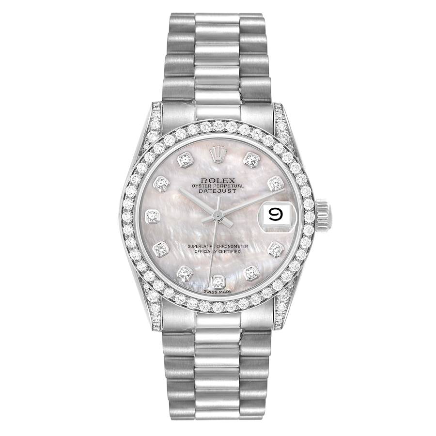 Rolex Datejust President 31mm with Mother of Pearl diamond dial