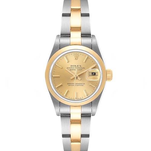 Photo of Rolex Datejust Steel Yellow Gold Champagne Dial Ladies Watch 79163