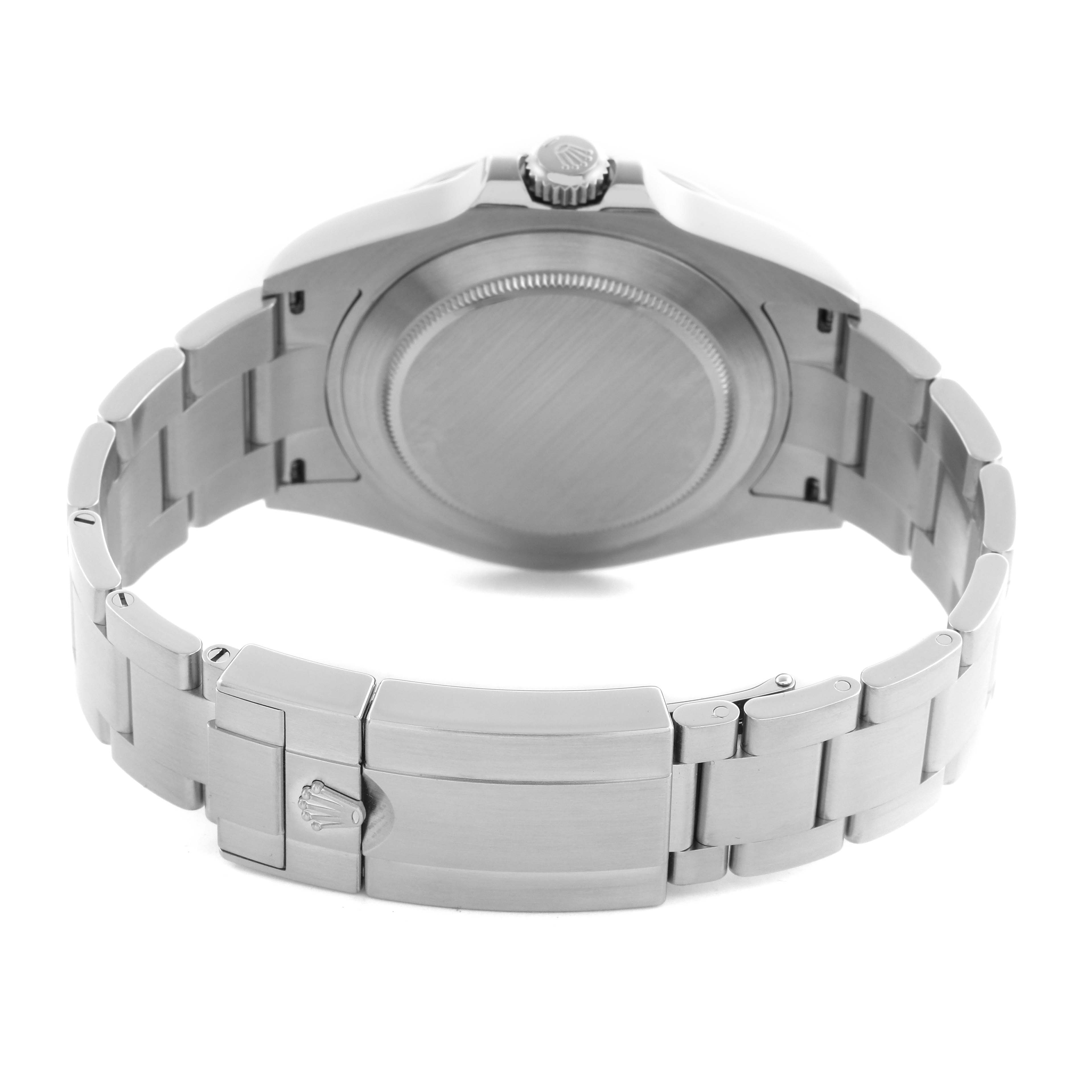 The image shows the back of the Rolex GMT-Master 226570 Men's Stainless Steel Black Dial 226570 Men's Stainless Steel Black Dial watch, focusing on the bracelet and clasp from a rear angle.