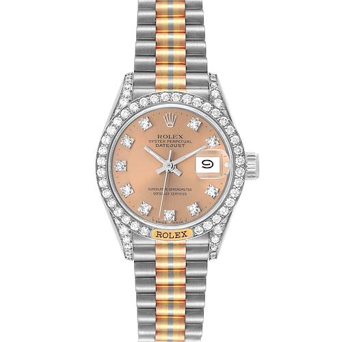Photo of *NOT FOR SALE* Rolex President Tridor White Yellow Rose Gold Diamond Ladies Watch 69159 (Partial Payment for CM)