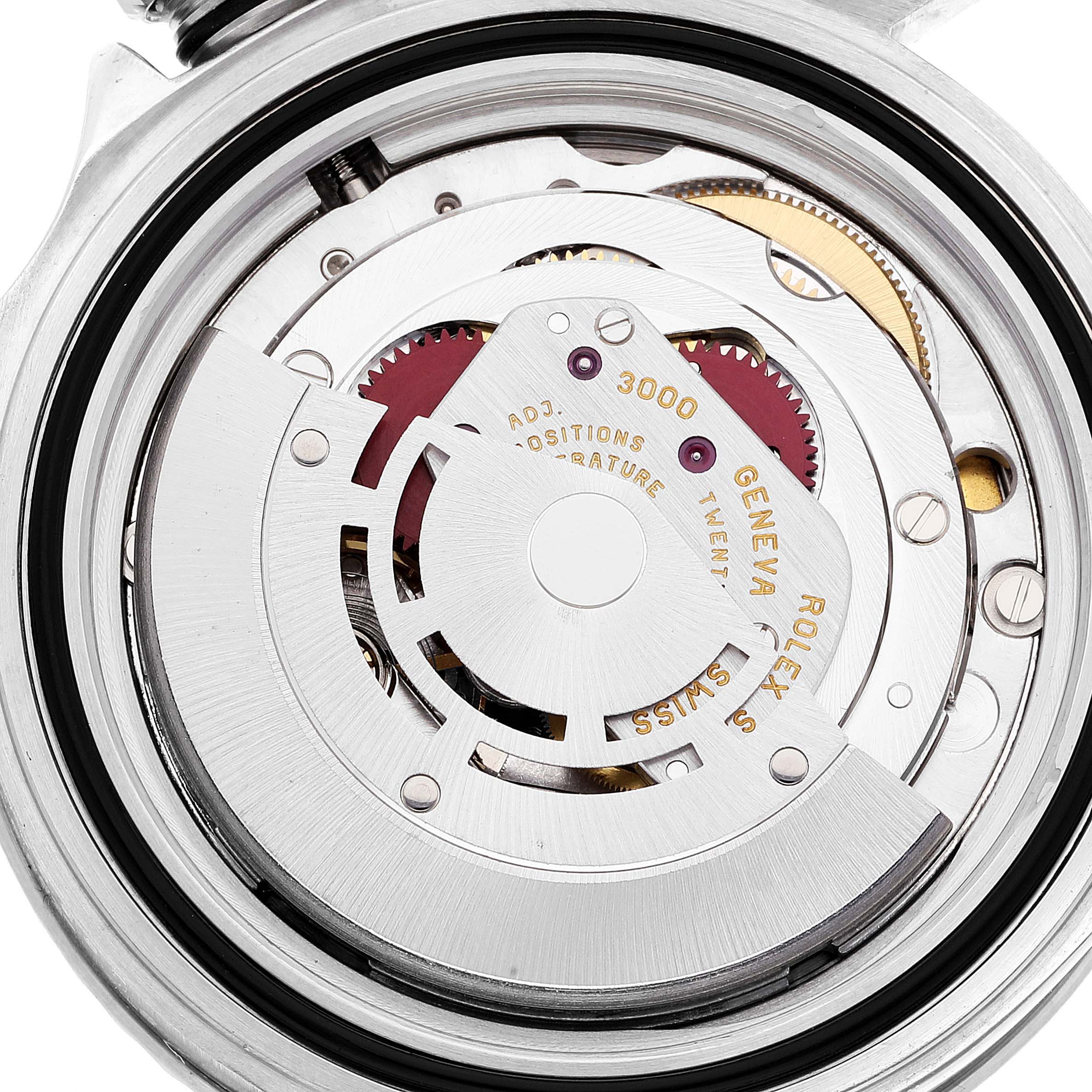 This image shows the internal mechanical movement of a Rolex Submariner 14060 Men
s Stainless Steel Black Dial 14060 Men
s Stainless Steel Black Dial watch taken from the case back side.