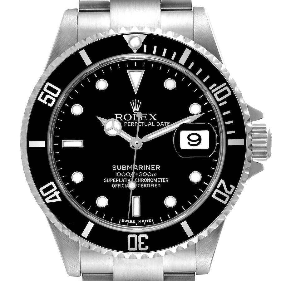 Rolex Submariner Black 16610 Stainless Steel Watch, Used, Mens | Bob's Watches