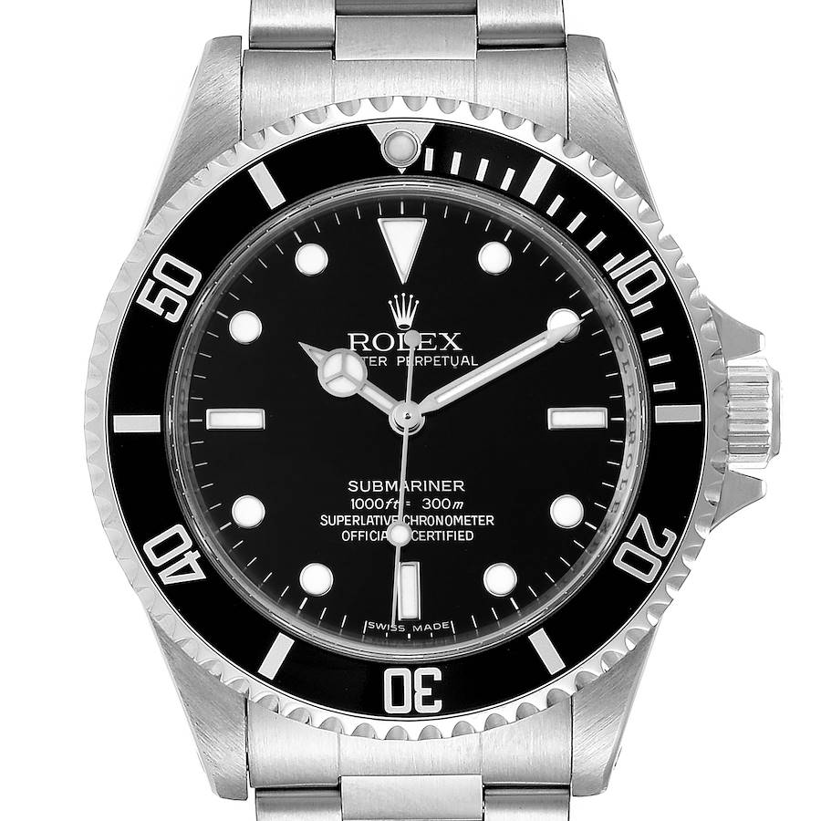 Rolex Submariner No Date 40mm 4 Liner Steel Mens Watch 14060 SwissWatchExpo