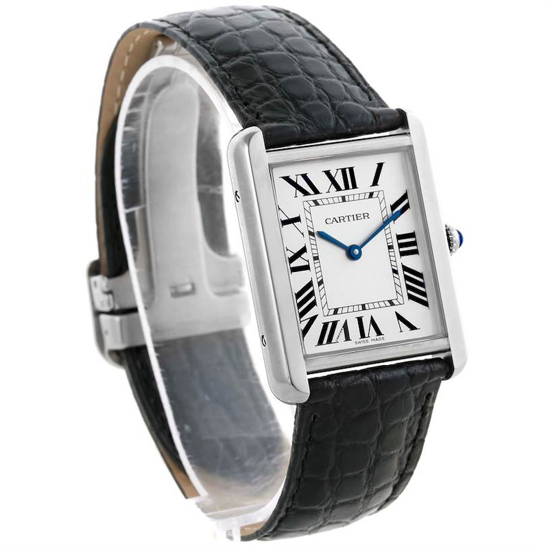 Cartier Tank Solo Large Stainless Steel Unisex Watch W1018355 SwissWatchExpo