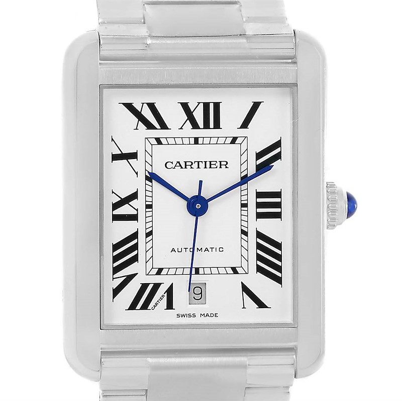 Cartier Tank Solo XL Automatic Mens Date Watch W5200028 SwissWatchExpo