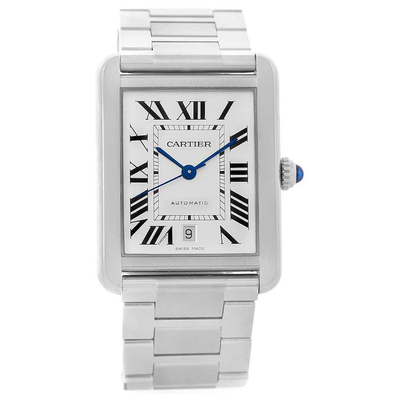 Cartier Tank Solo XL Automatic Stainless Bracelet Watch W5200028 SwissWatchExpo