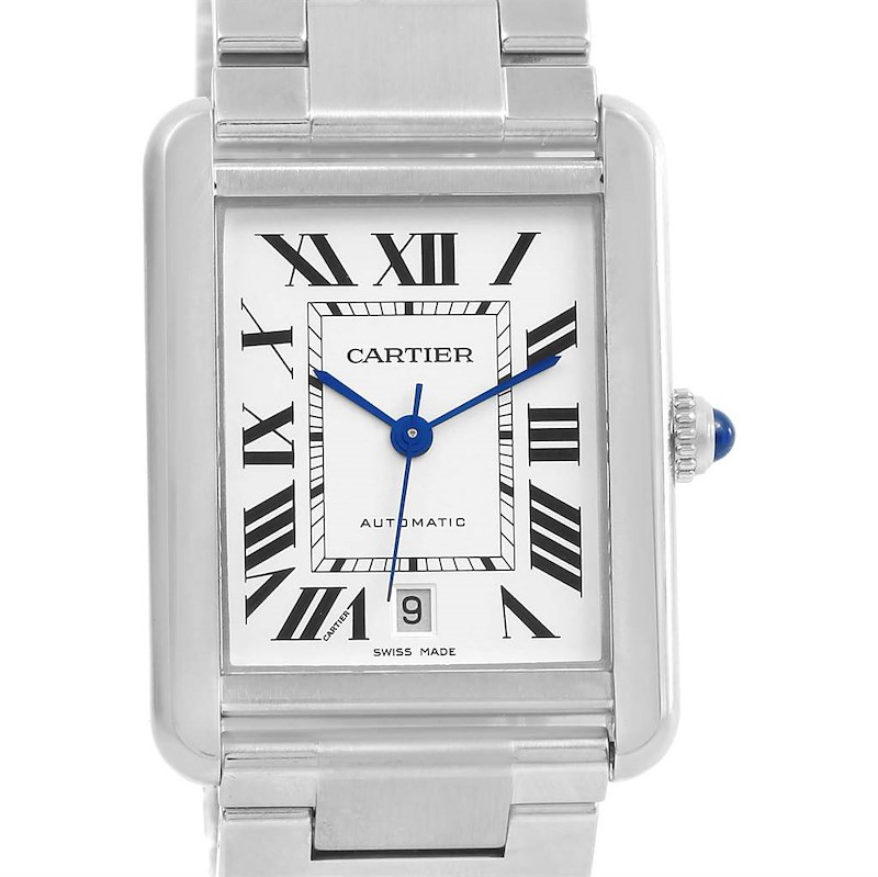 Cartier Tank Solo XL Automatic Stainless Bracelet Watch W5200028 SwissWatchExpo