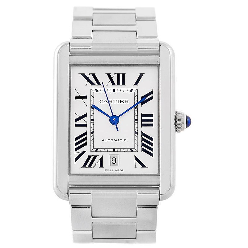 Cartier Tank Solo Extra Large Automatic Mens Watch W5200028 Box Papers SwissWatchExpo