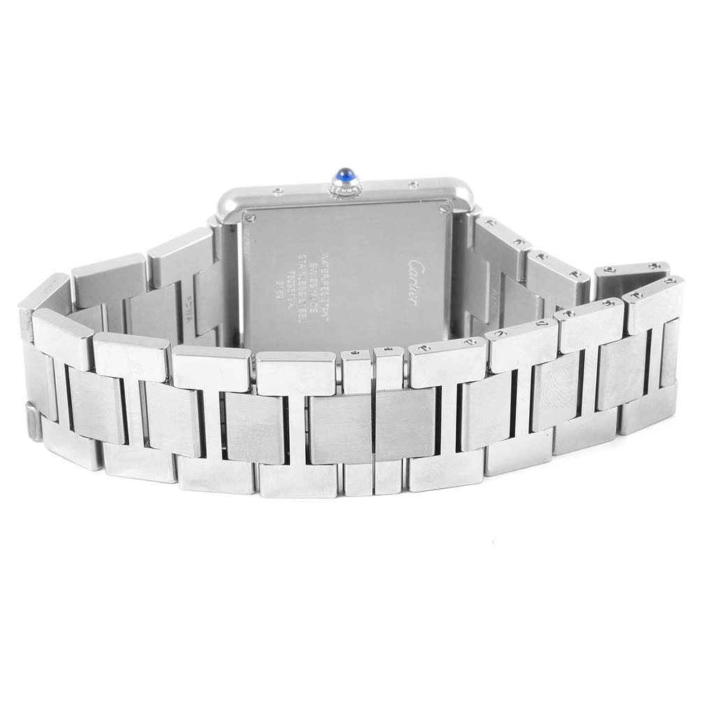 Cartier Tank Solo Silver Roman Dial Steel Quartz Mens Watch W5200014 ...