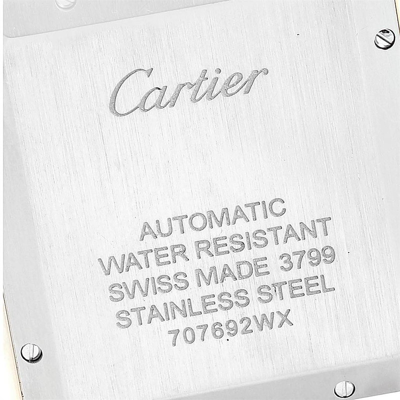 Cartier Tank Solo XL Rose Gold Steel Silver Dial Mens Watch W5200026 ...