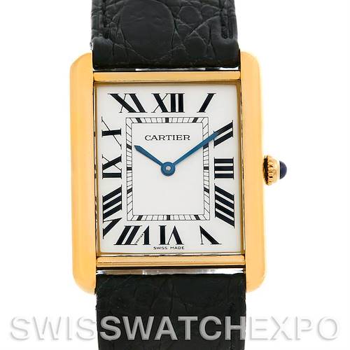Photo of Cartier Tank Solo 18kt Yellow Gold Mens Watch W1018855