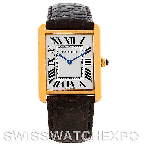 Cartier Tank Solo 18kt Yellow Gold Mens 