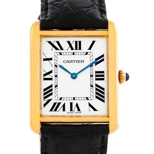 Photo of Cartier Tank Solo 18kt Yellow Gold Mens Watch W1018855