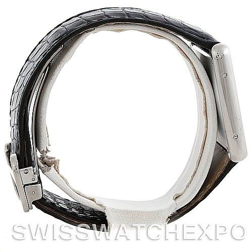 The image displays the side profile and strap of the Tank Solo watch by Cartier.