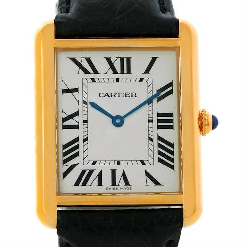 Photo of Cartier Tank Solo 18k Yellow Gold Large Watch W1018855
